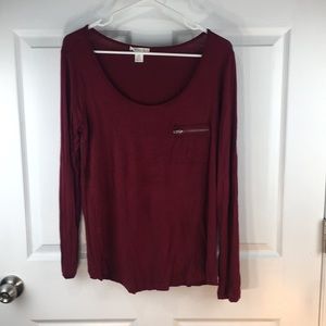 long sleeve red shirt